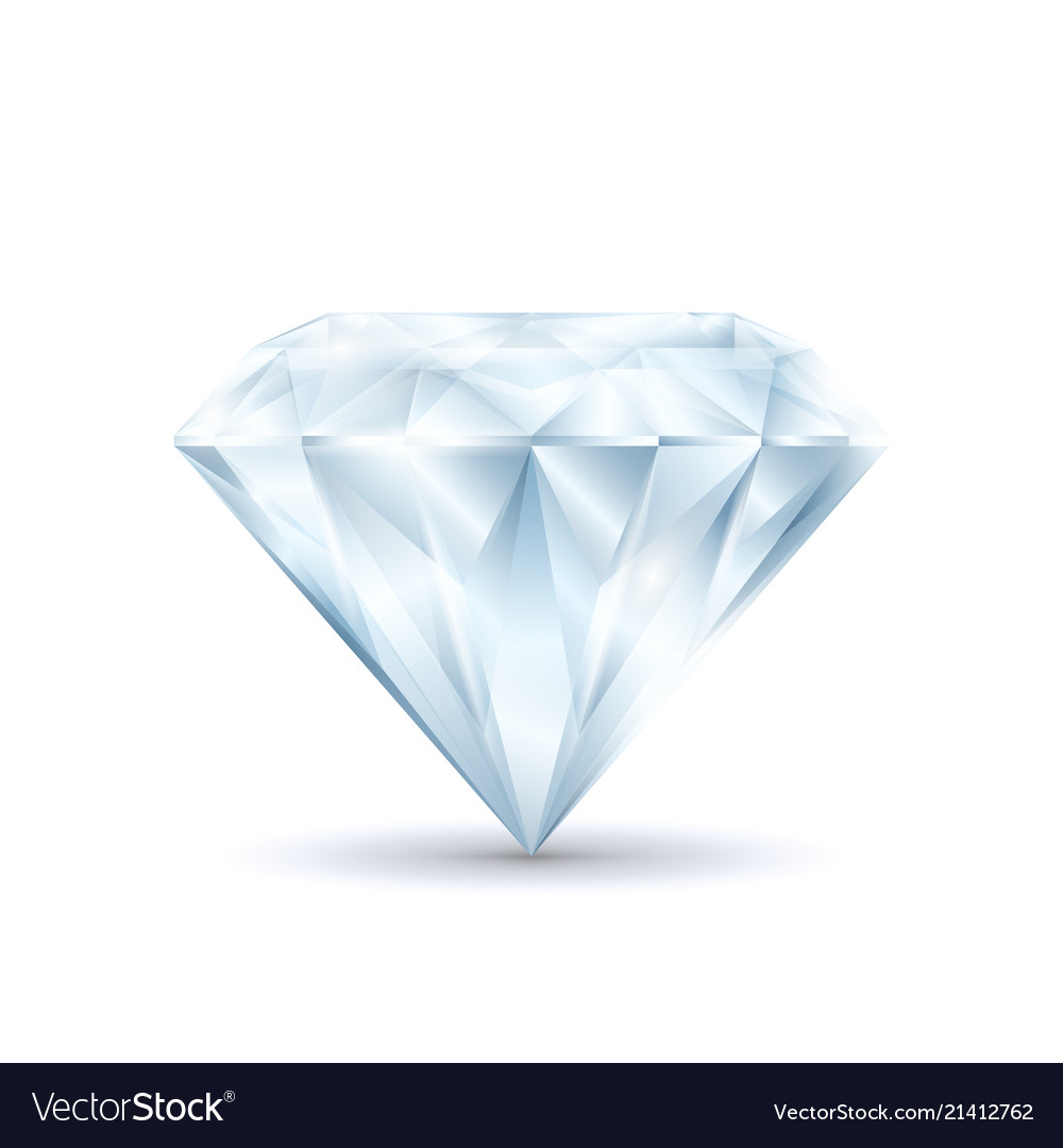 Realistic detailed 3d shiny bright diamond