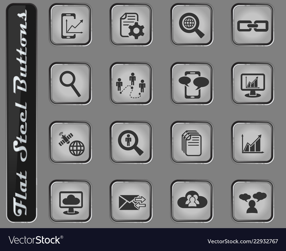 Data analytic and social network icon set