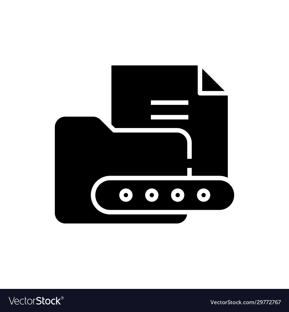 File access black icon concept Royalty Free Vector Image