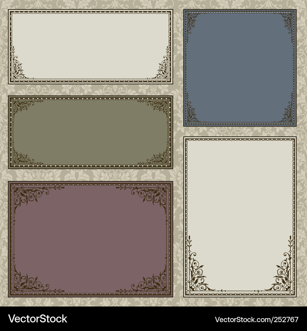 Ornate frame set Royalty Free Vector Image - VectorStock