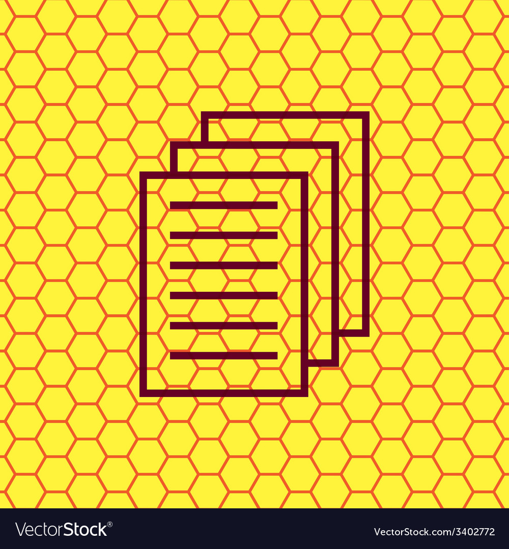 Copy file icon symbol flat modern web design Vector Image