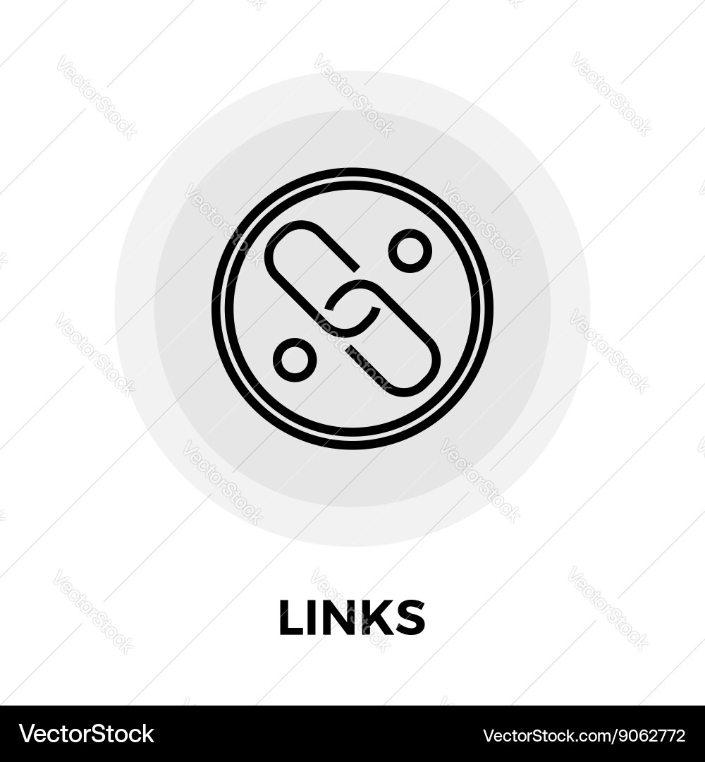 Link flat icon Royalty Free Vector Image - VectorStock