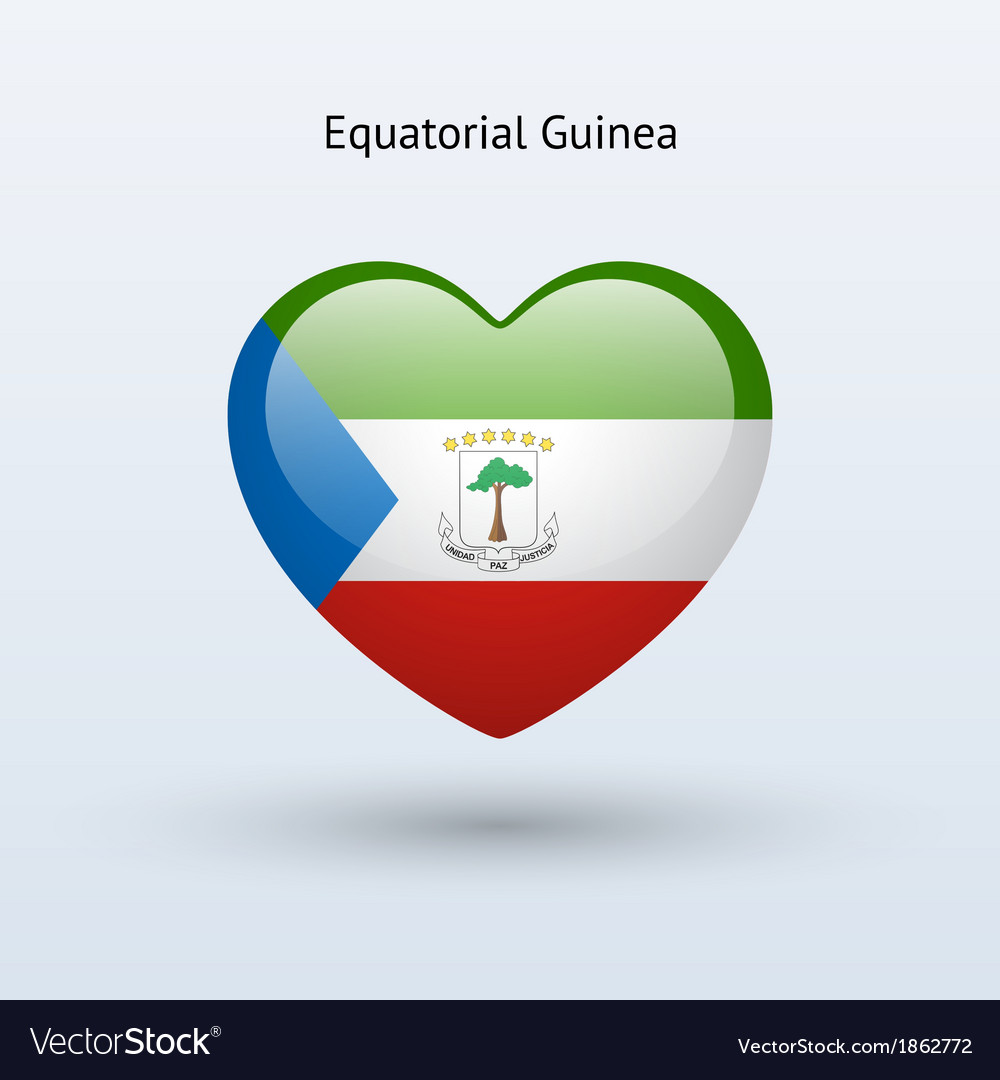 Love equatorial guinea symbol heart flag icon