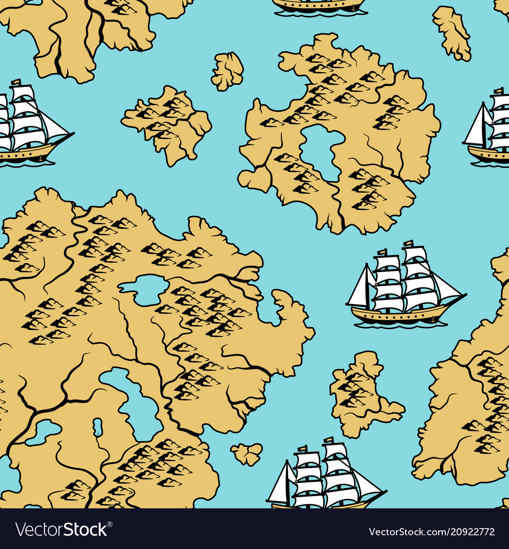 Background With Old Nautical Map Royalty Free Vector Image