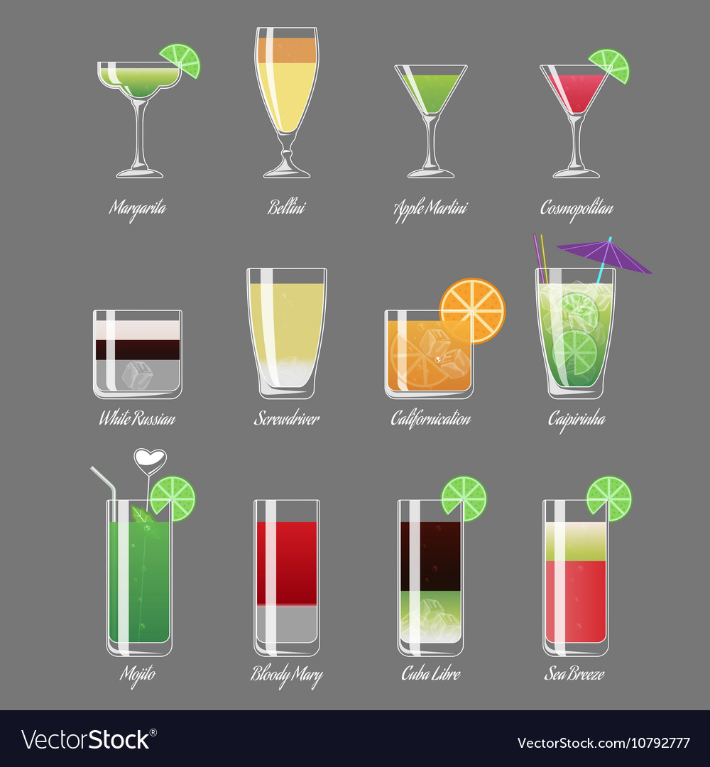 Alcoholic cocktails margarita