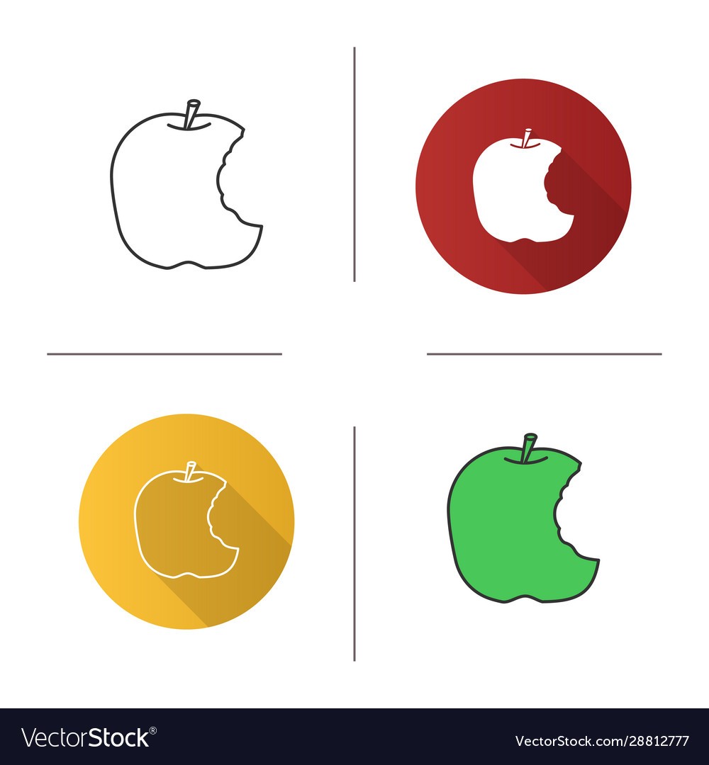 Bitten apple icon Royalty Free Vector Image - VectorStock