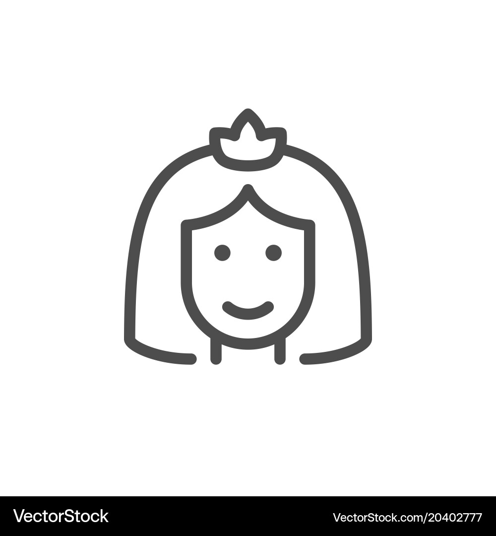 Bride line icon Royalty Free Vector Image - VectorStock