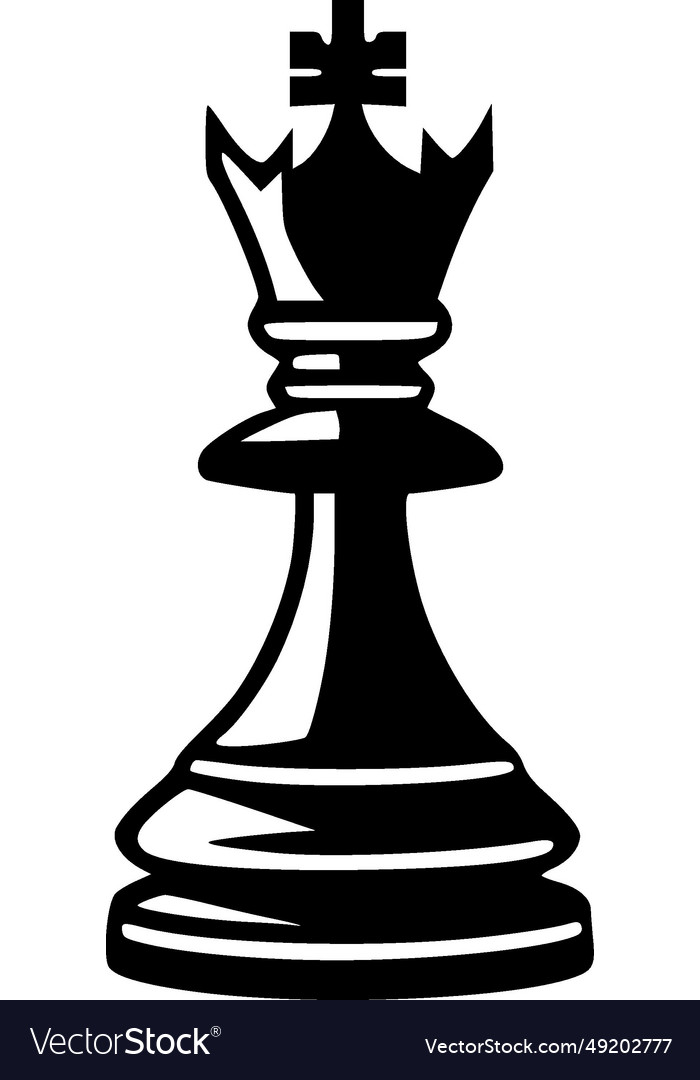 Chess - black and white Royalty Free Vector Image