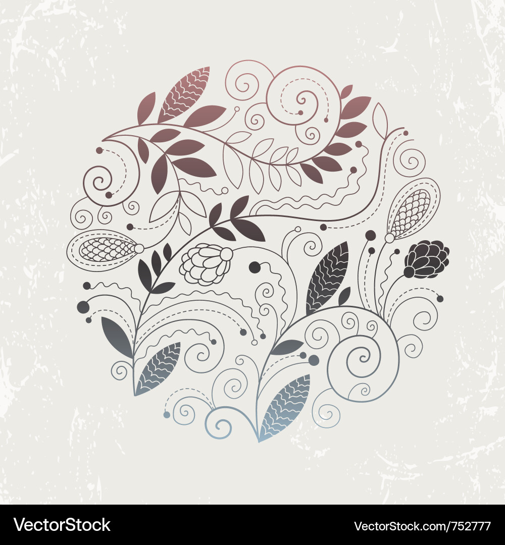Floral composition Royalty Free Vector Image - VectorStock