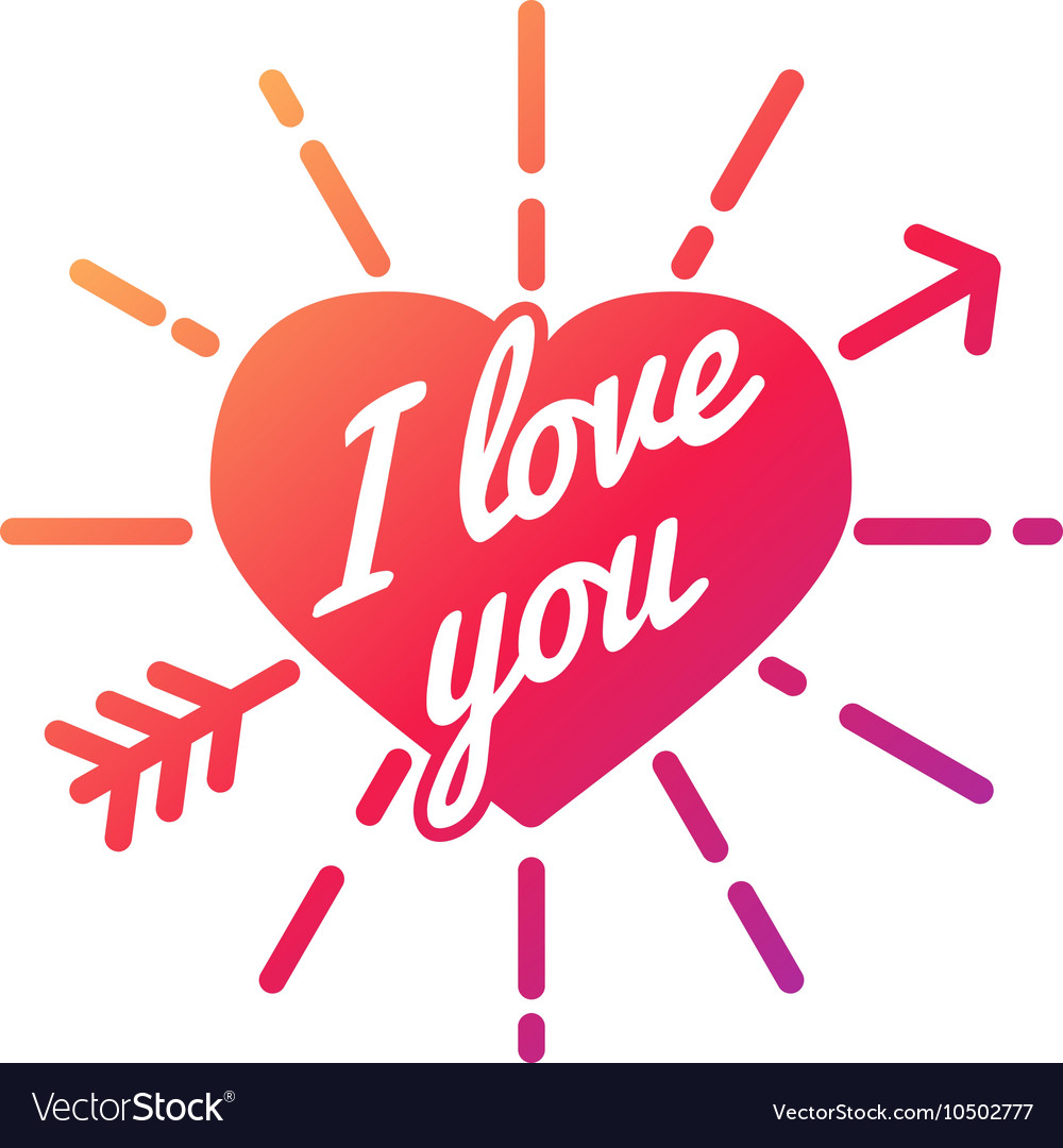 I love you logo badges Royalty Free Vector Image