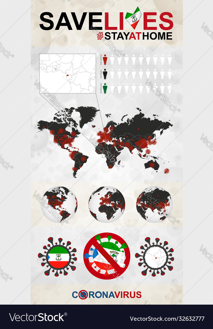 Infographic about coronavirus in equatorial