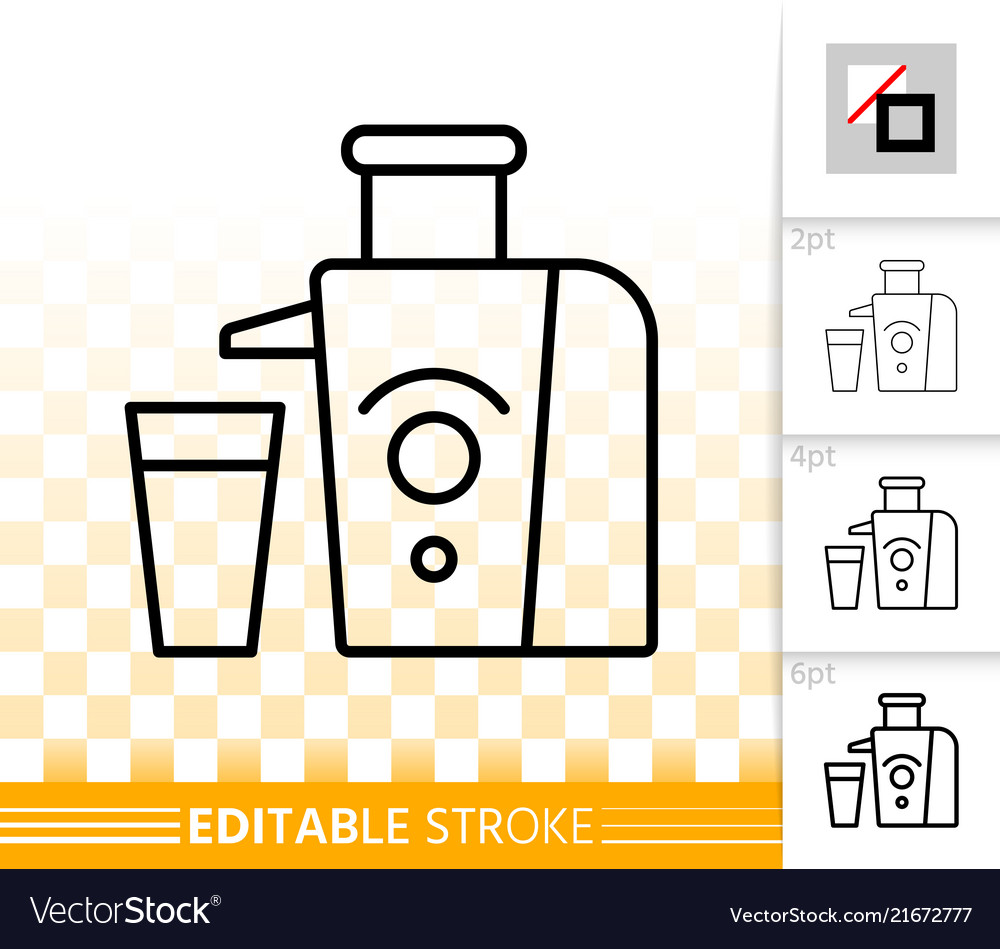 Juicer simple black line icon