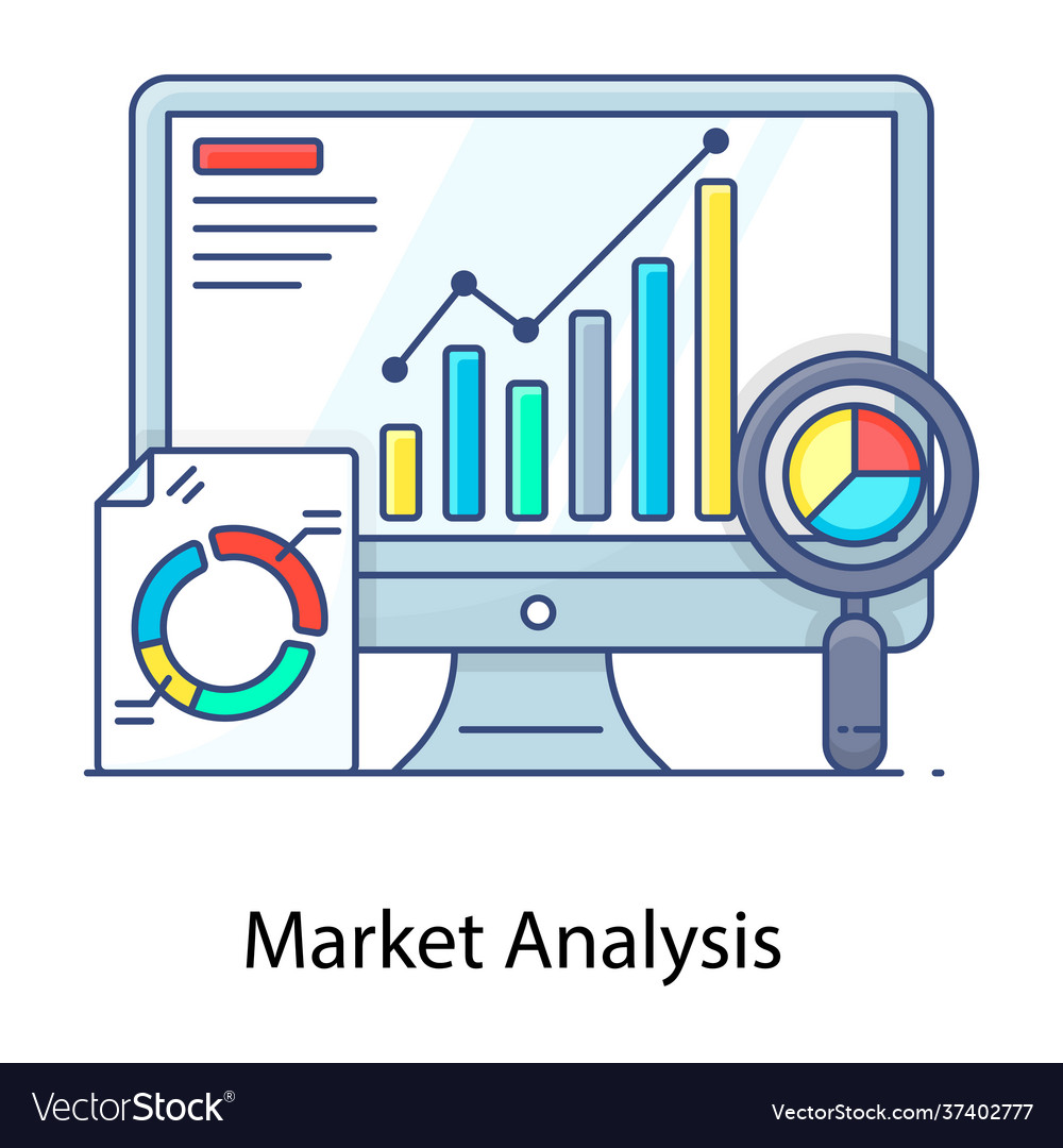 Market analysis Royalty Free Vector Image - VectorStock