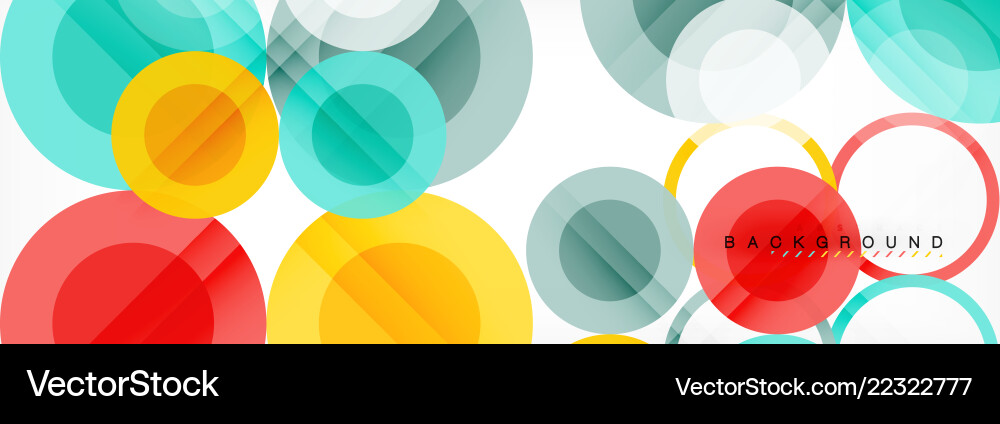 Overlapping circles design background Royalty Free Vector