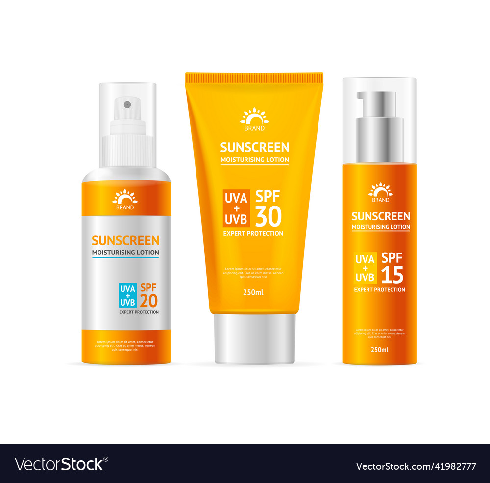 Realistic detailed 3d sunscreen moisturizer lotion