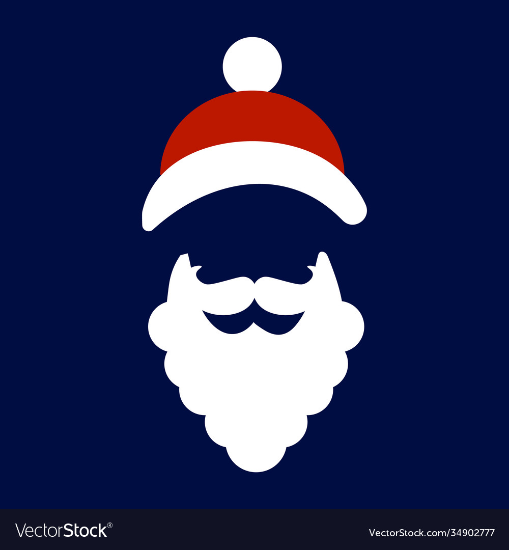 Santa claus fashion silhouette hipster style Vector Image