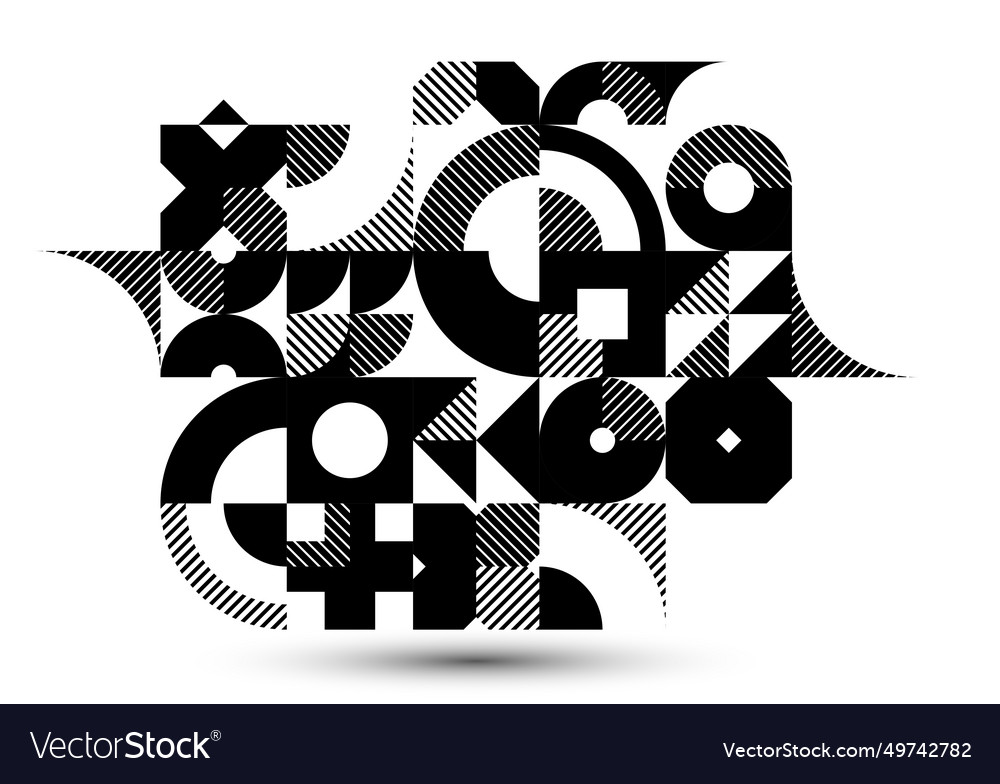 Abstract geometric black and white background Vector Image