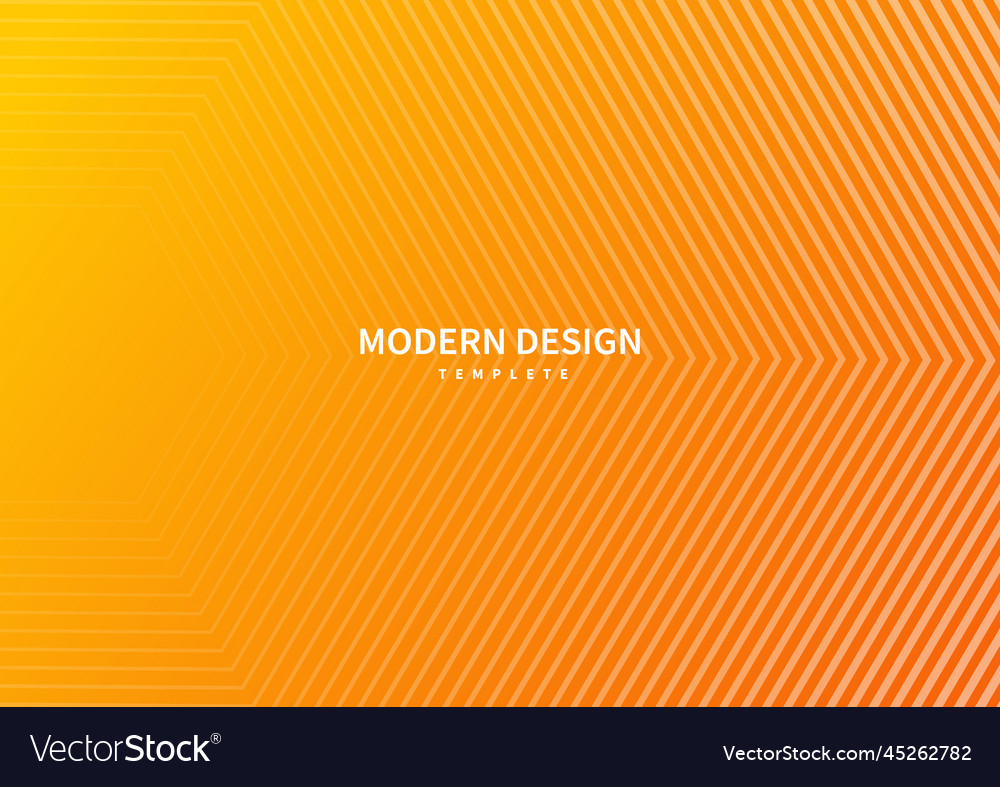 Abstract modern striped lines on orange gradient Vector Image