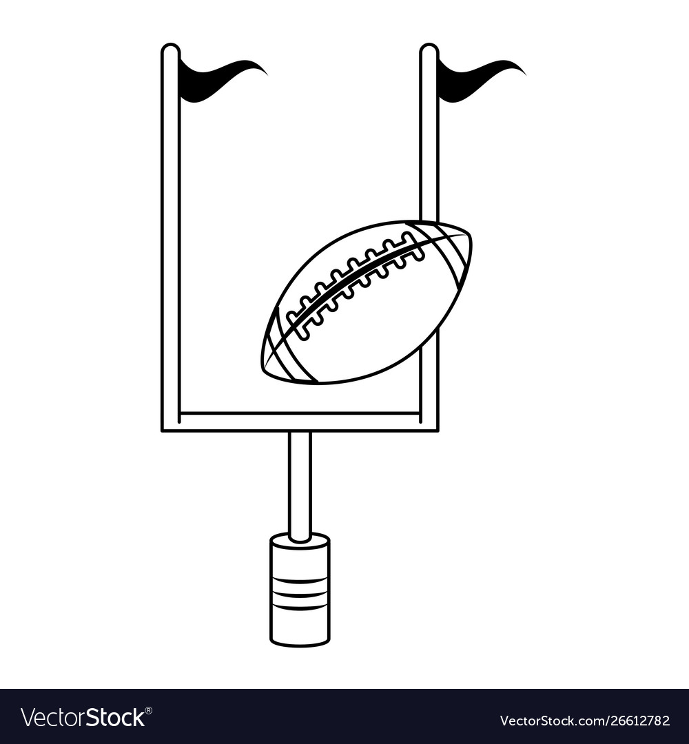 American football sport game cartoon in black