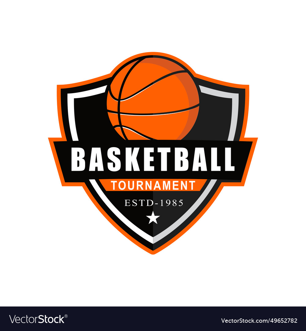 Basketball club logo Royalty Free Vector Image