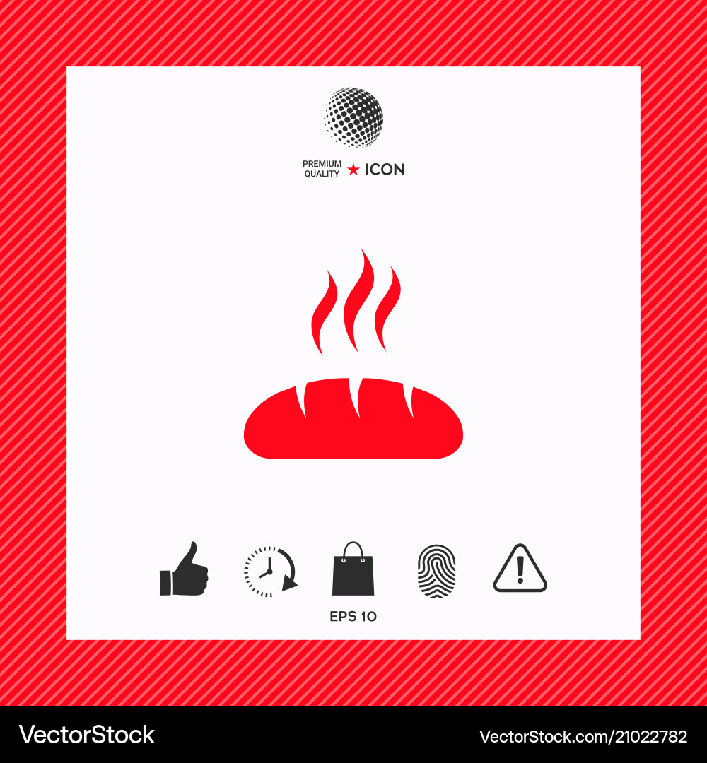 Bread symbol icon Royalty Free Vector Image - VectorStock