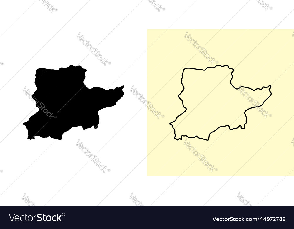 Daykundi Map Afghanistan Asia Filled And Outline Vector Image