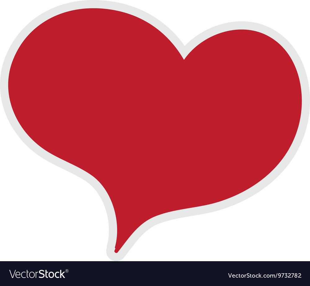 Heart shape icon love concept graphic Royalty Free Vector