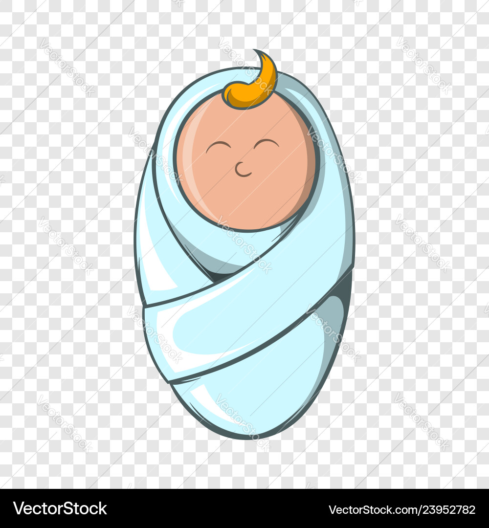 Newborn baicon cartoon style Royalty 