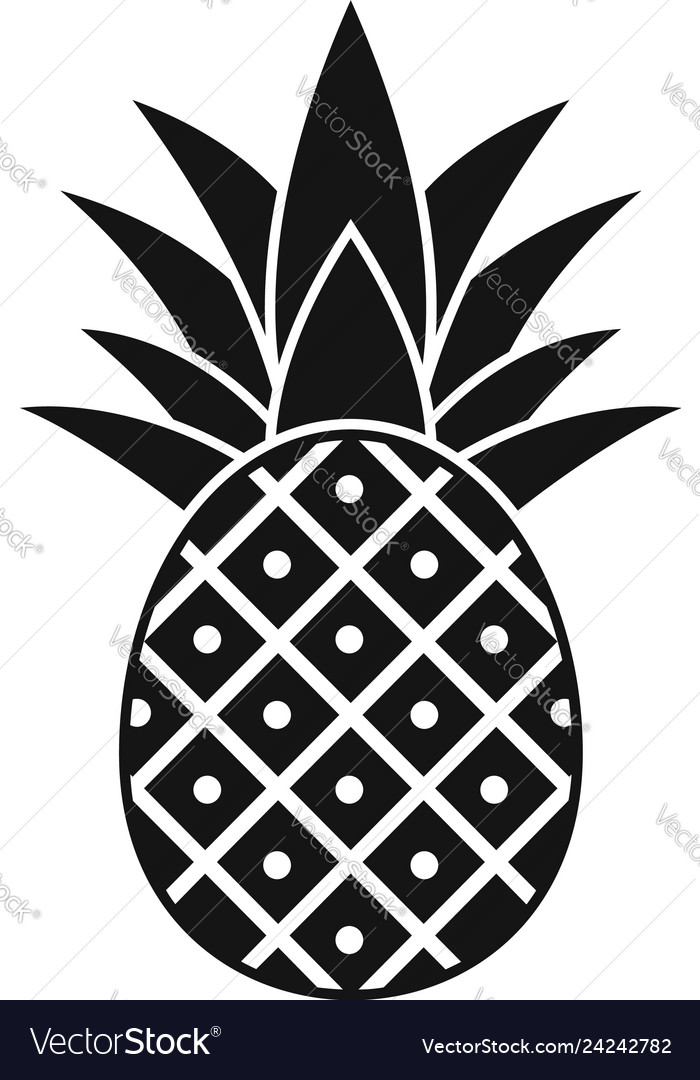 Pineapple icon simple style Royalty Free Vector Image