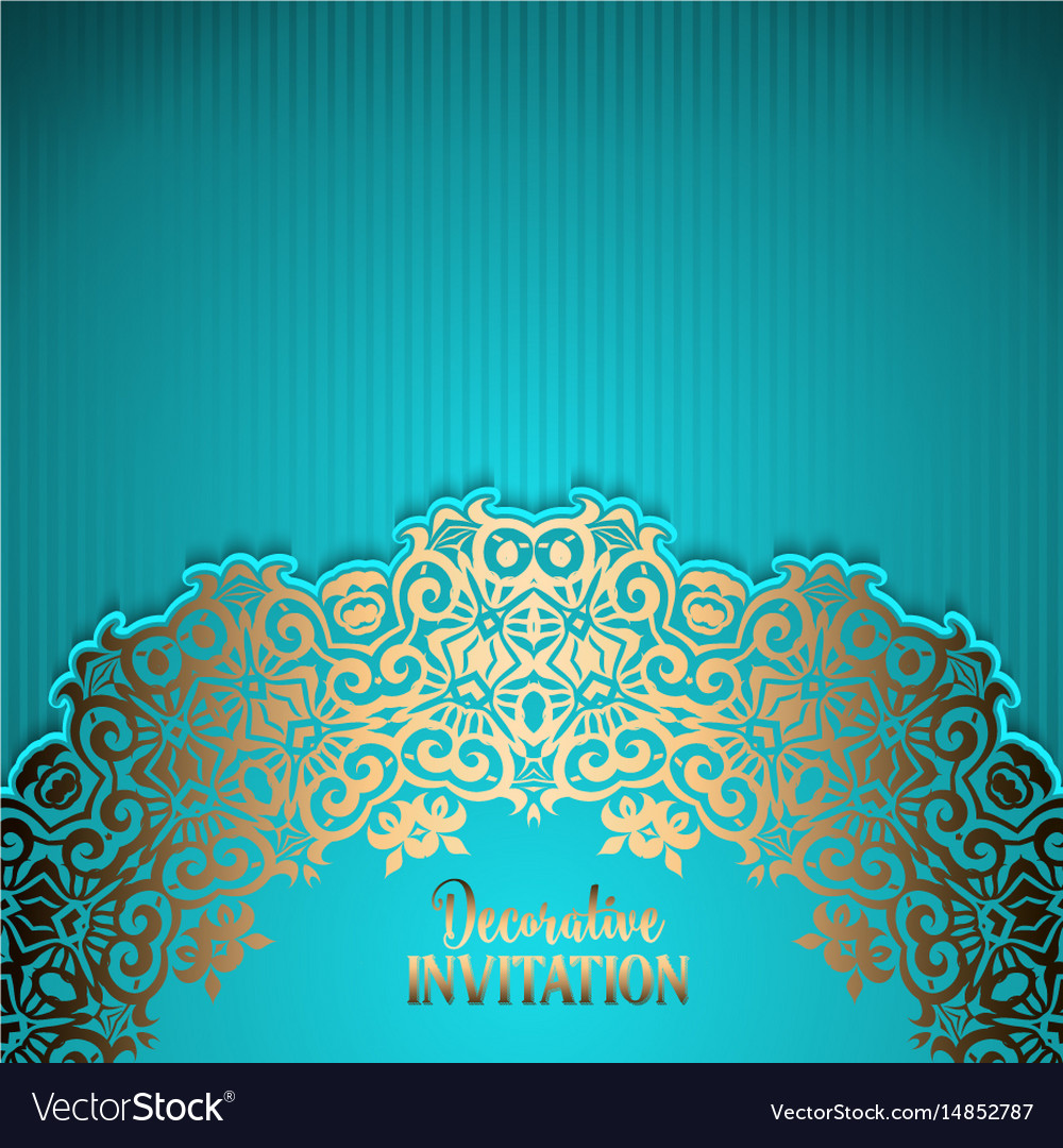 Decorative invitation background Royalty Free Vector Image