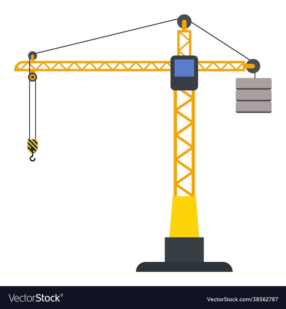 Tower crane Royalty Free Vector Image - VectorStock