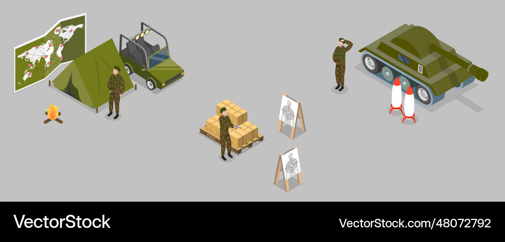 3d isometric flat conceptual Royalty Free Vector Image