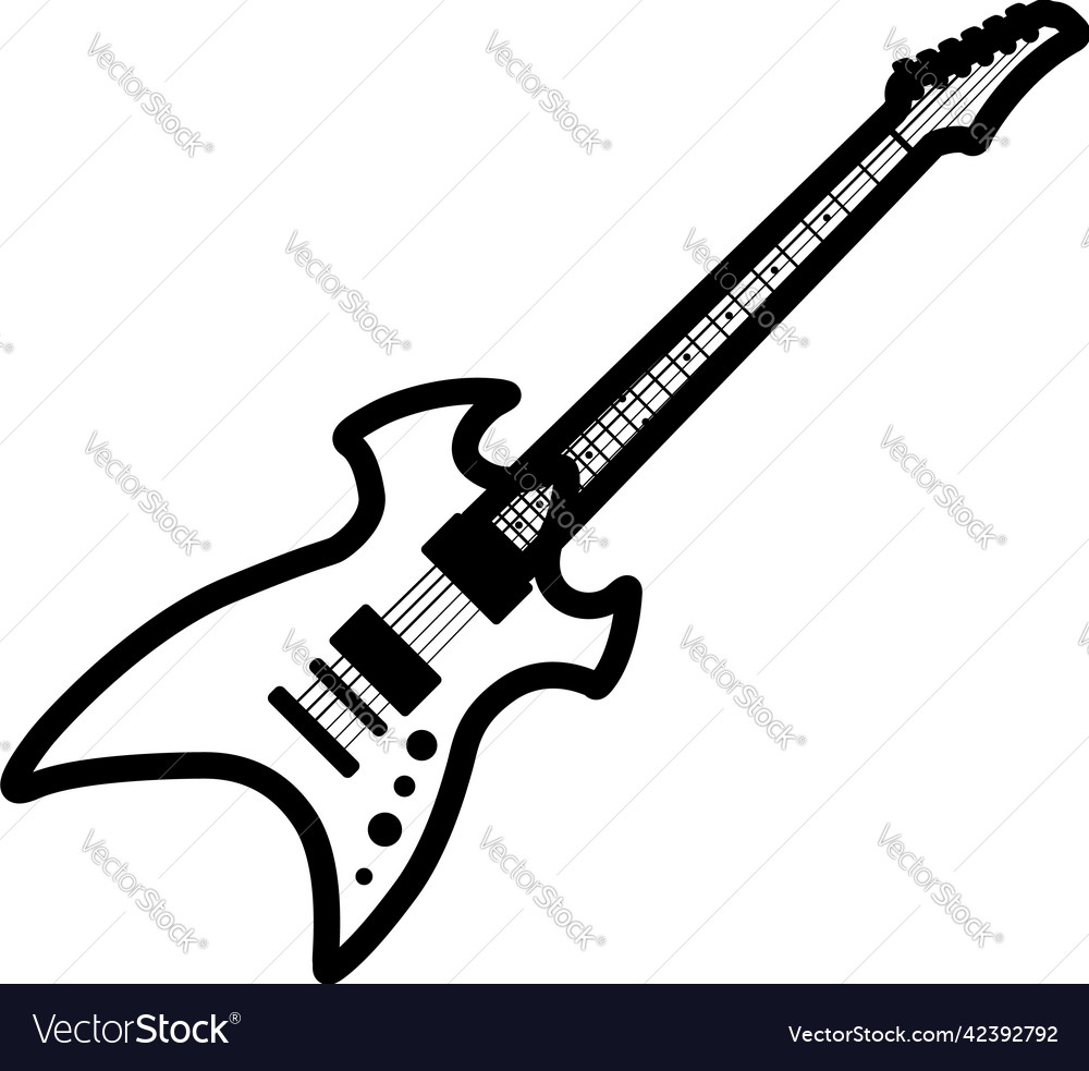 Electric Guitar Icon Royalty Free Vector Image