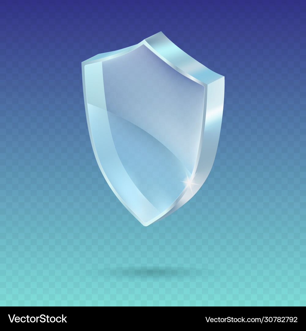 Realistic guard shield premium Royalty Free Vector Image