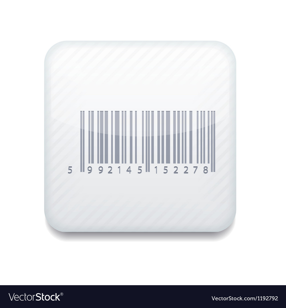 White bar code icon eps10 easy to edit