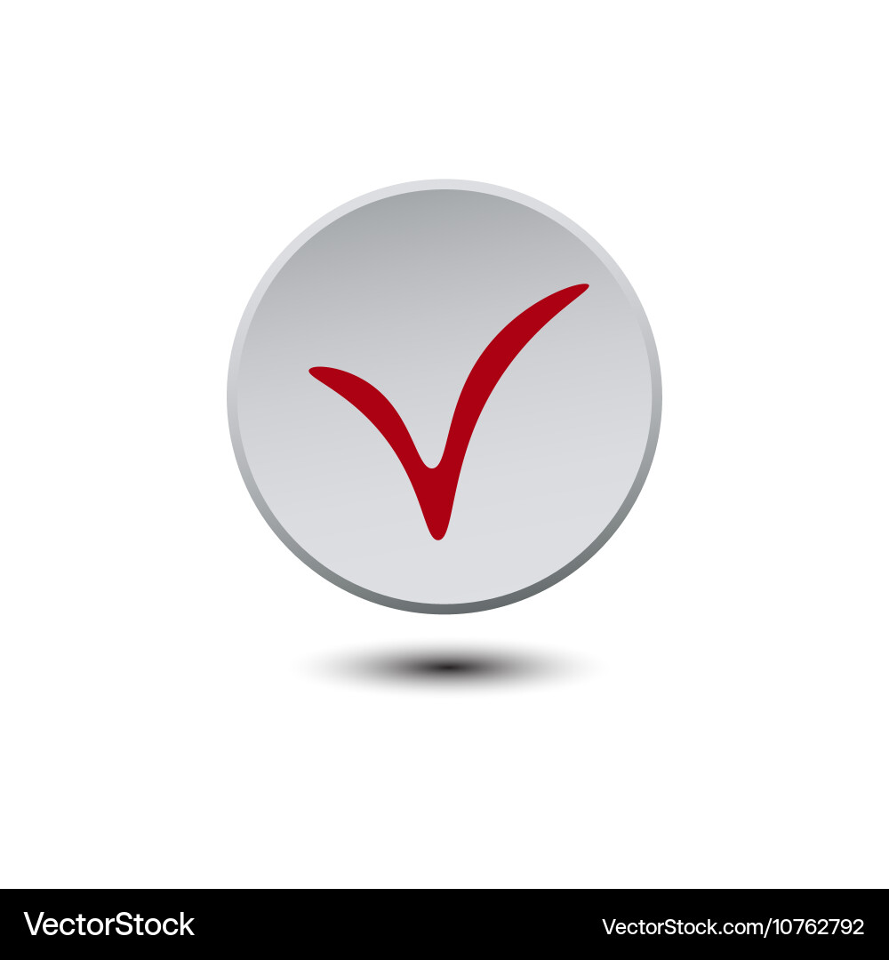 White round volume plastic button on a Royalty Free Vector