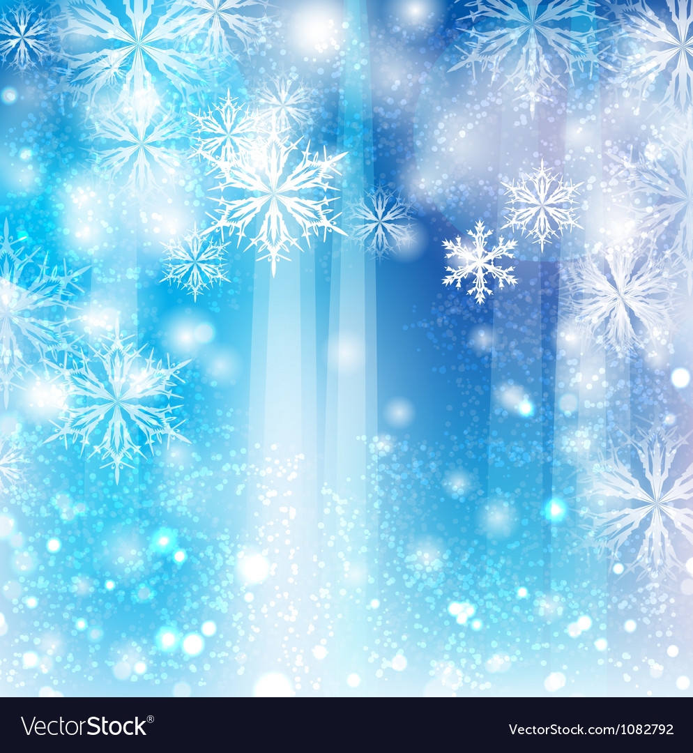 Winter background with snowflakes Royalty Free Vector Image