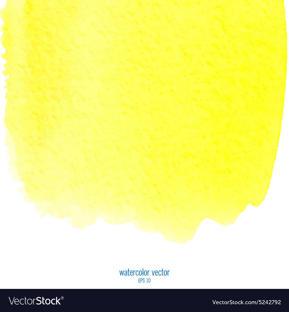 Yellow watercolor squarer background Royalty Free Vector