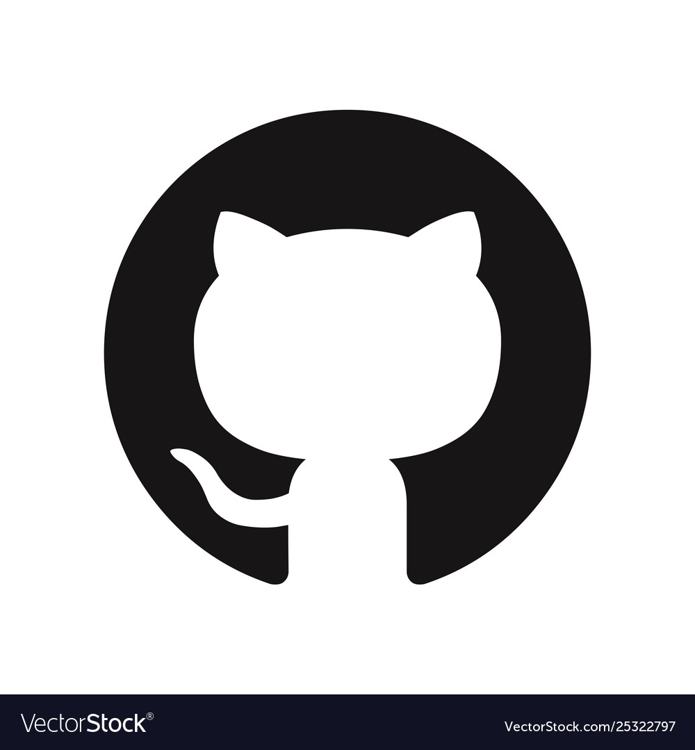 Github logo icon Royalty Free Vector Image - VectorStock