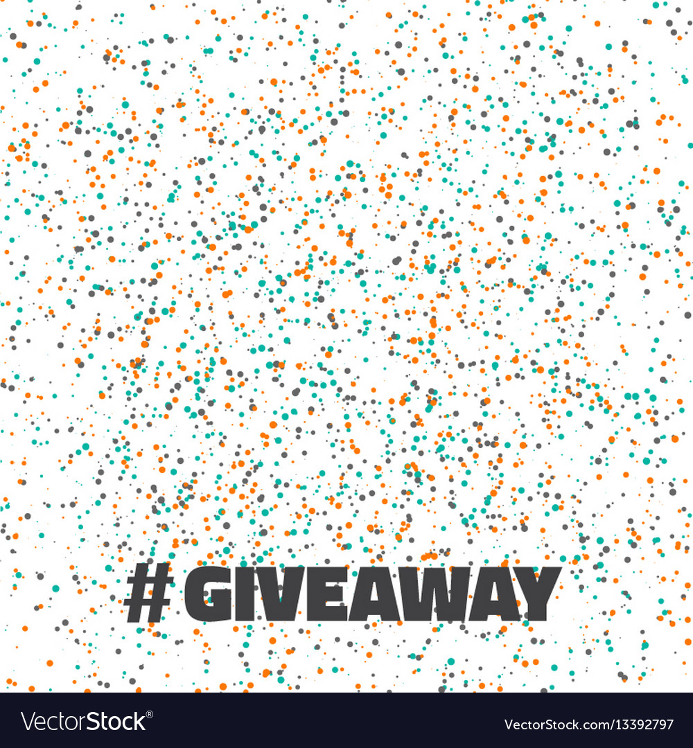 glittering confetti giveaway competition template vector image
