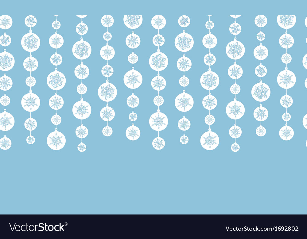 Blue and white snowflakes stripes horizontal