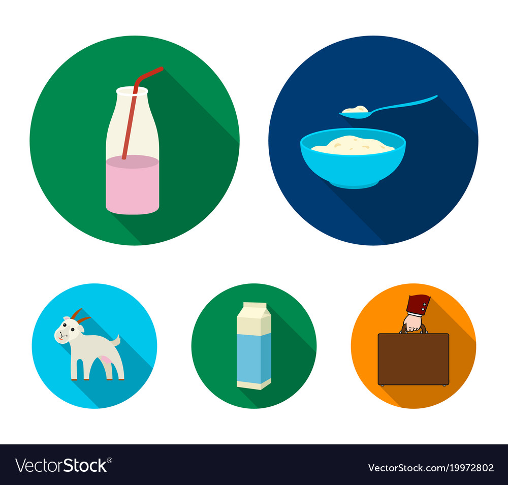 Bowl Of Cottage Cheese Yogurt Milk Package Goat Vector Image