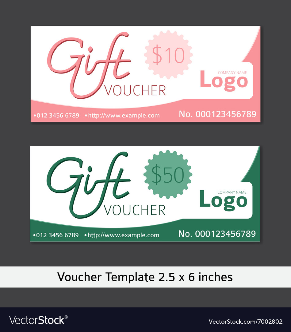 Gift voucher template clean and modern style Vector Image