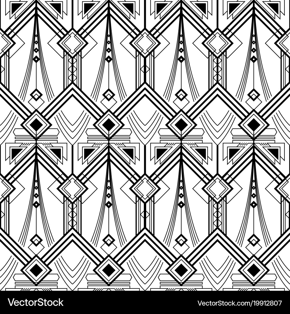 Abstract geometric seamless monochrome Royalty Free Vector