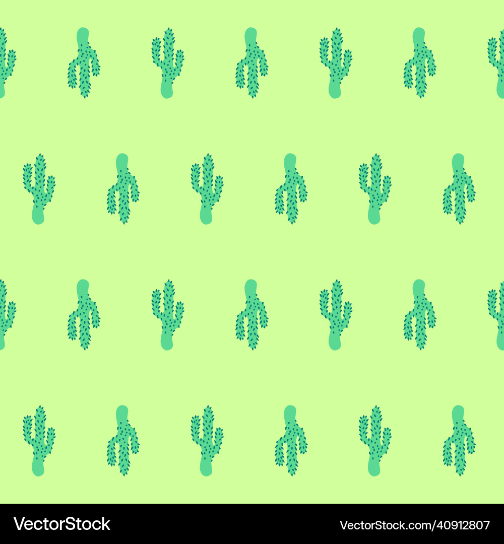 Cute cactus seamless pattern background Royalty Free Vector