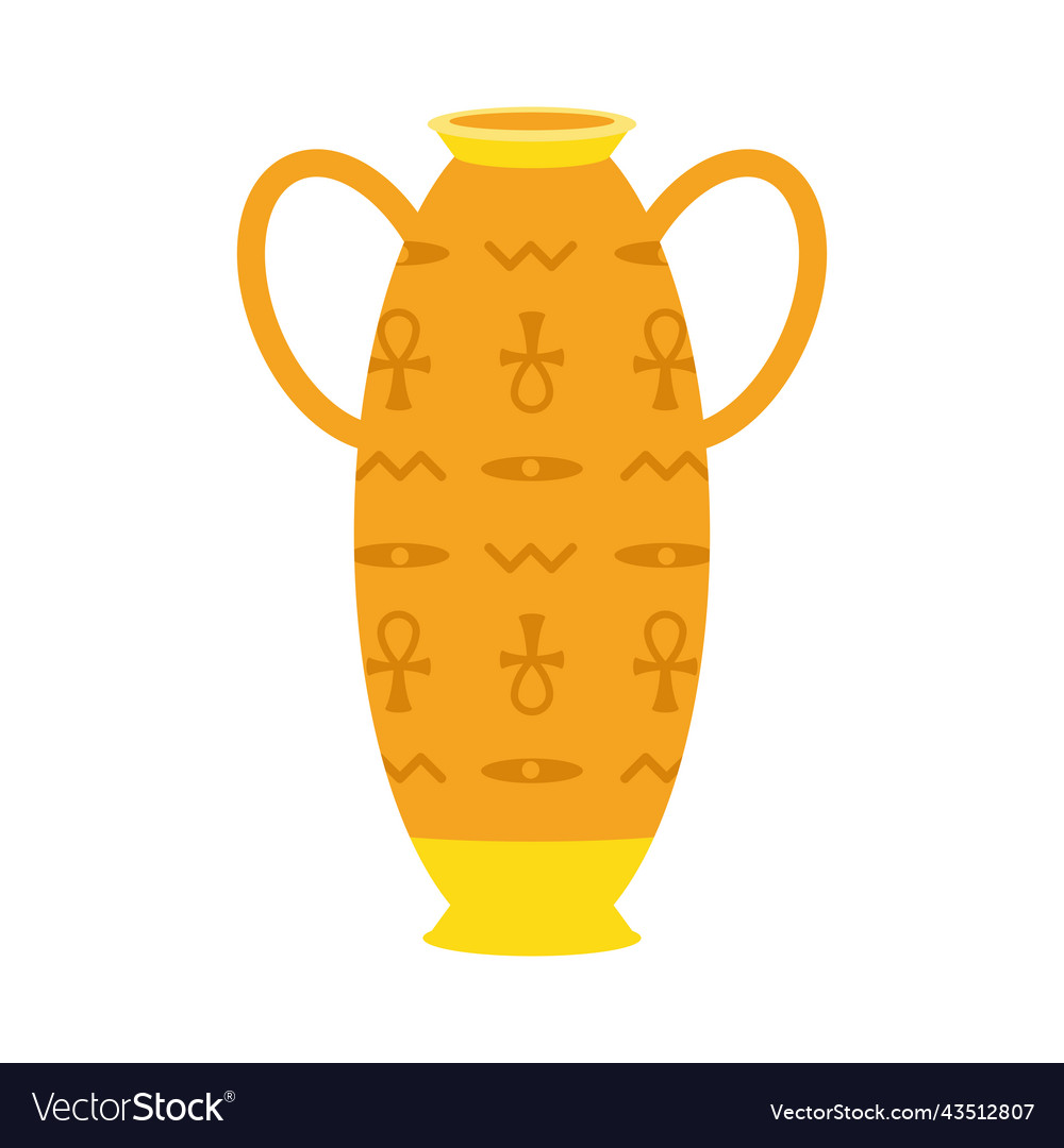 Egyptian culture jar Royalty Free Vector Image