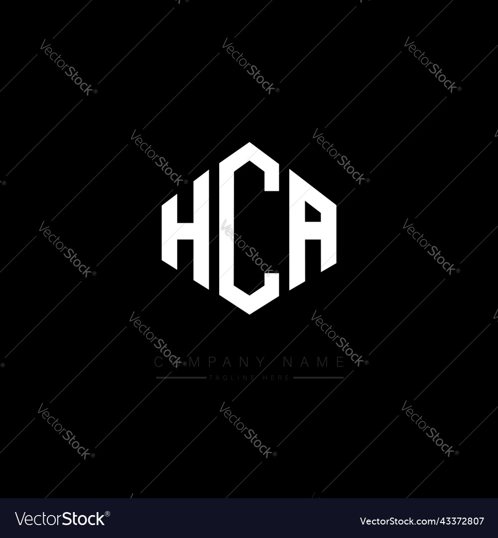 Hca letter logo design with polygon shape Vector Image