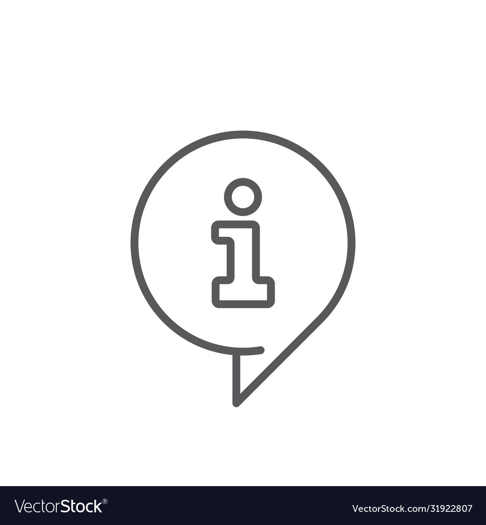 Information icon symbol isolated on white Vector Image