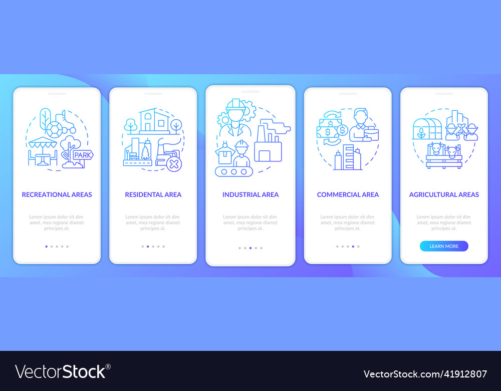 Land use classification blue gradient onboarding