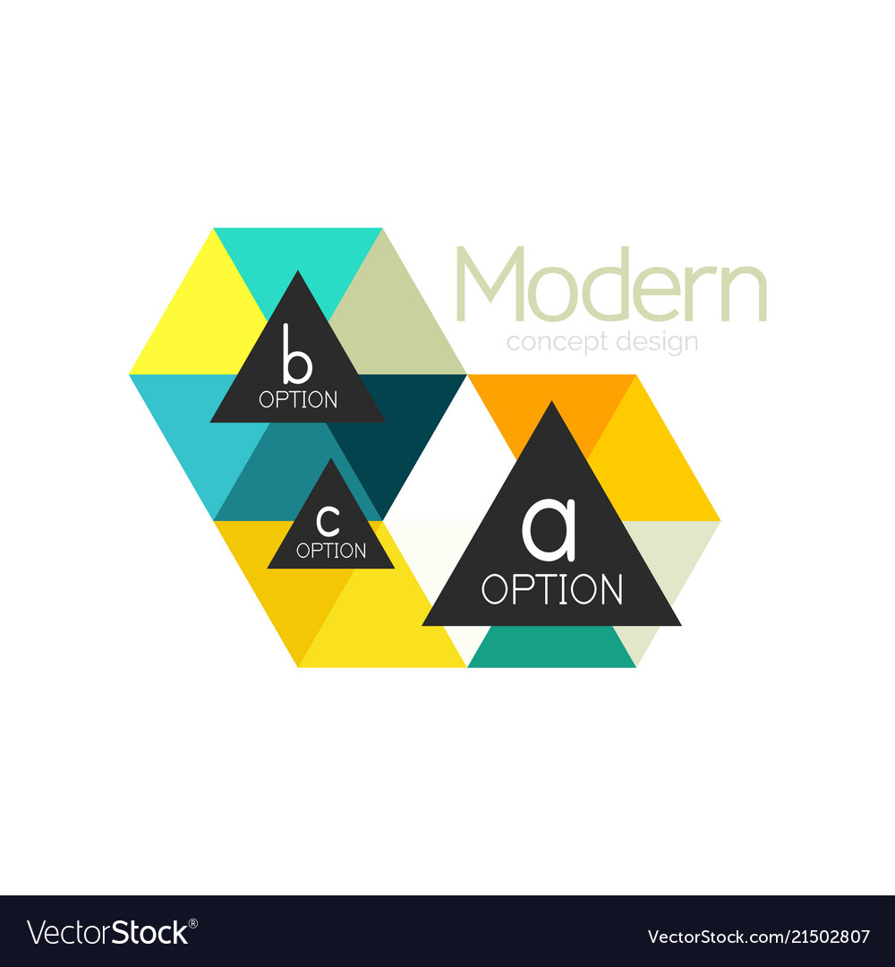 Triangle shape design abstract business logo icon